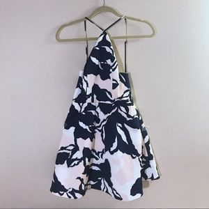 (KEEPSAKE) Backless Floral Halter Dress